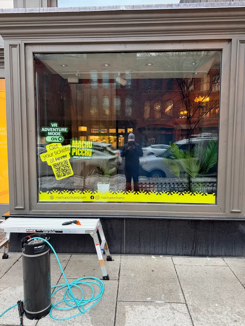 Machu Picchu Experience storefront window graphics